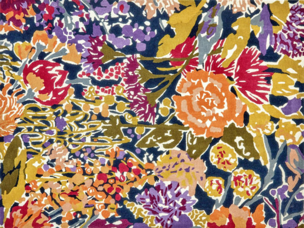 Sanguine aubergine palm apricot indigo full view