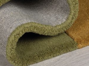 ABSTRACT LOZENGE GREEN MULTI detail fold