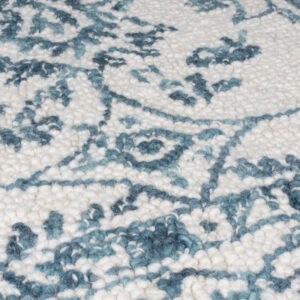 kusovy koberec wool loop yasmin ivory blue 1